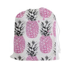 Lovely Pink Pineapple  Drawstring Pouches (xxl) by Brittlevirginclothing