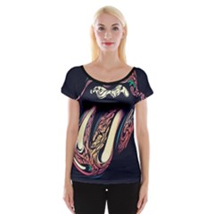 The Rolling Stones Glowing Women s Cap Sleeve Top by Brittlevirginclothing
