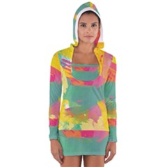 Paint Brush Women s Long Sleeve Hooded T-shirt by Brittlevirginclothing