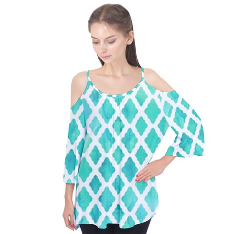 Blue Mosaic Flutter Tees by Brittlevirginclothing