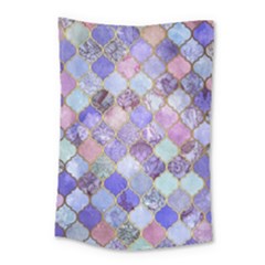 Blue Moroccan Mosaic Small Tapestry by Brittlevirginclothing