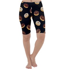 Donuts Cropped Leggings  by Valentinaart