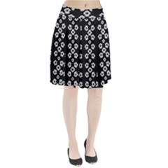 Dark Floral Pleated Skirt by dflcprintsclothing