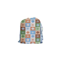 Fabric Textile Textures Cubes Drawstring Pouches (xs)  by Amaryn4rt