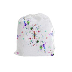 Star Structure Many Repetition Drawstring Pouches (large)  by Amaryn4rt
