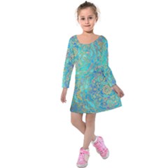 Celtic Kids  Long Sleeve Velvet Dress by Brittlevirginclothing