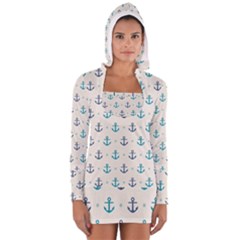 Sailor Anchor Women s Long Sleeve Hooded T-shirt by Brittlevirginclothing