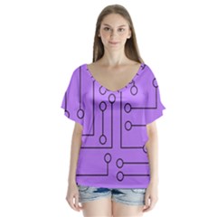 Peripherals Flutter Sleeve Top by Amaryn4rt