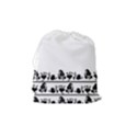 Simple black and white design Drawstring Pouches (Medium)  View2