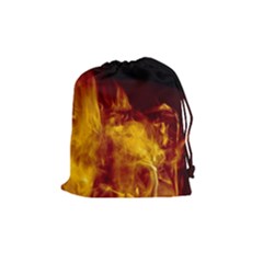Ablaze Abstract Afire Aflame Blaze Drawstring Pouches (medium)  by Amaryn4rt