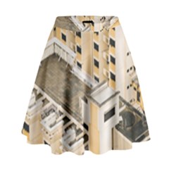 Apartments Architecture Building High Waist Skirt by Amaryn4rt