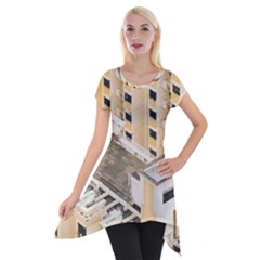 Apartments Architecture Building Short Sleeve Side Drop Tunic by Amaryn4rt