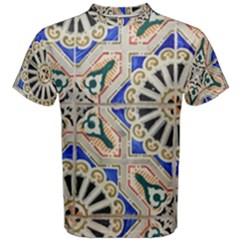 Ceramic Portugal Tiles Wall Men s Cotton Tee by Amaryn4rt