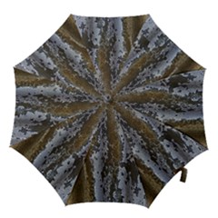Grunge Rust Old Wall Metal Texture Hook Handle Umbrellas (small) by Amaryn4rt