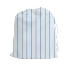 Blue Lines Drawstring Pouches (xxl) by Valentinaart