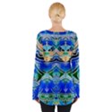 Blue Multicolor Abstract Geometric Design Women s Tie Up Tee View2