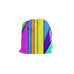 More Color Abstract Pattern Drawstring Pouches (small)  by Nexatart