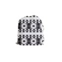 Pattern Background Texture Black Drawstring Pouches (Small)  View1