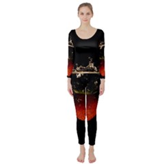 Strawberry Long Sleeve Catsuit by Nexatart
