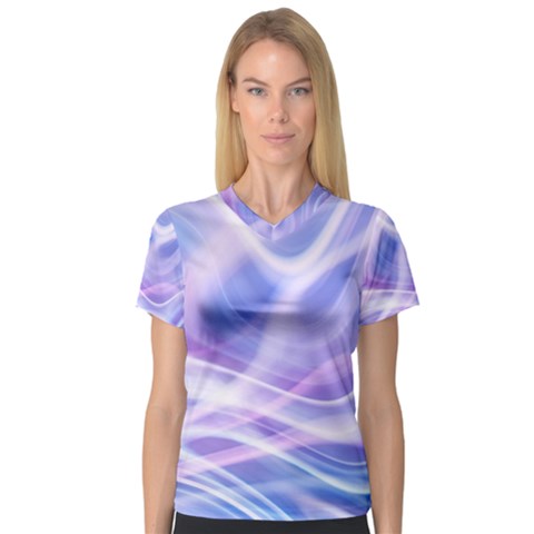 Abstract Graphic Design Background Women s V-neck Sport Mesh Tee by Nexatart