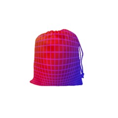 Grid Diamonds Figure Abstract Drawstring Pouches (small)  by Nexatart