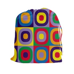 Kandinsky Circles Drawstring Pouches (xxl) by Nexatart