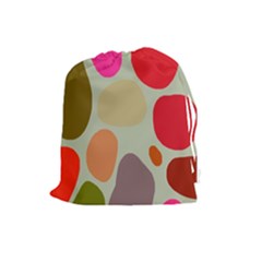 Pattern Design Abstract Shapes Drawstring Pouches (large)  by Nexatart