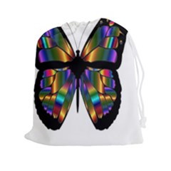 Abstract Animal Art Butterfly Drawstring Pouches (xxl) by Nexatart