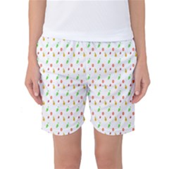 Fruit Pattern Vector Background Women s Basketball Shorts by Nexatart