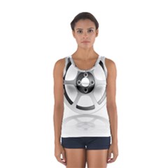 Car Wheel Chrome Rim Women s Sport Tank Top  by Nexatart