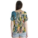 Art Graffiti Abstract Lines Flutter Sleeve Top View2