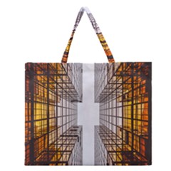 Architecture Facade Buildings Windows Zipper Large Tote Bag by Nexatart