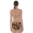 Background For Scrapbooking Or Other Beige And Brown Camouflage Patterns Cut-Out One Piece Swimsuit View2