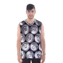 Black And White Doses Cans Fuzzy Drinks Men s Basketball Tank Top by Nexatart