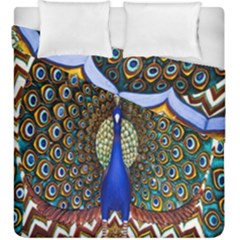 The Peacock Pattern Duvet Cover Double Side (king Size) by Nexatart