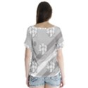 Stripes Pattern Background Design Flutter Sleeve Top View2