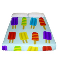 Food Pattern Fitted Sheet (king Size) by Nexatart