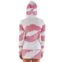 Pink lips Women s Long Sleeve Hooded T-shirt View2