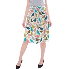 Colorful Birds Midi Beach Skirt by Brittlevirginclothing