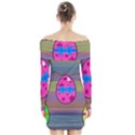 Holidays Occasions Easter Eggs Long Sleeve Off Shoulder Dress View2