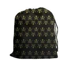 Abstract Skulls Death Pattern Drawstring Pouches (xxl) by Nexatart