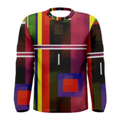 Abstract Art Geometric Background Men s Long Sleeve Tee by Nexatart