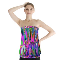 Abstract Digital Art  Strapless Top by Nexatart