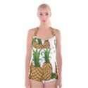 Pineapples Tropical Fruits Foods Boyleg Halter Swimsuit  View1