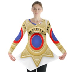 Sheriff S Star Sheriff Star Chief Long Sleeve Tunic  by Nexatart