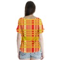 Check Pattern Flutter Sleeve Top View2