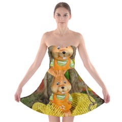 Easter Hare Easter Bunny Strapless Bra Top Dress by Nexatart