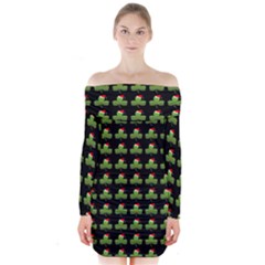 Irish Christmas Xmas Long Sleeve Off Shoulder Dress by Nexatart