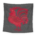 Red fire chicken year Square Tapestry (Large) View1