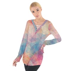Colorful Light Women s Tie Up Tee by Brittlevirginclothing